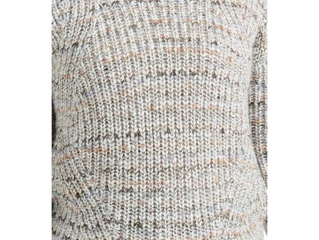 Lukcy Brand Women's Marled Crew Neck Sweater Gray Size Medium