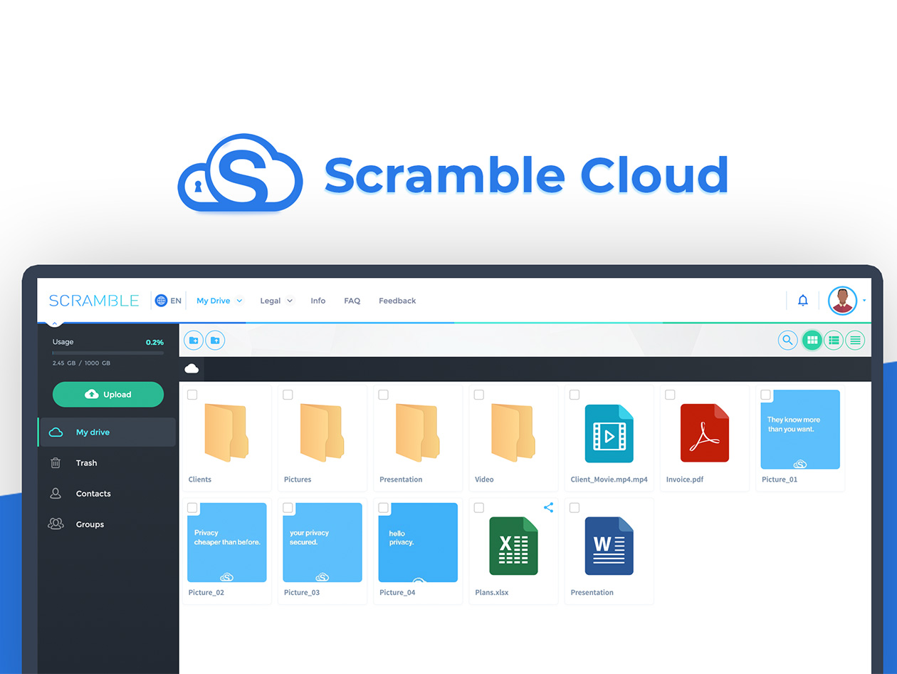 Scramble Cloud Storage: Lifetime Subscription (5TB)