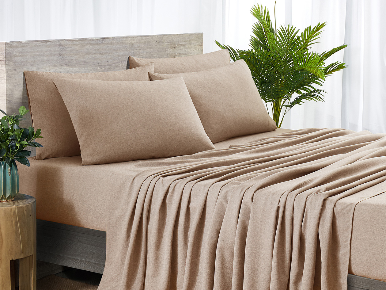 Bamboo Blend Chambray Sheet Set (Oatmeal/Full)