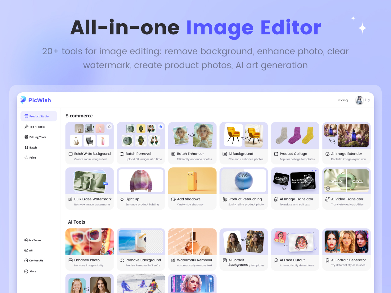 PicWish AI Photo Editor: 11,500 One-Time Credits