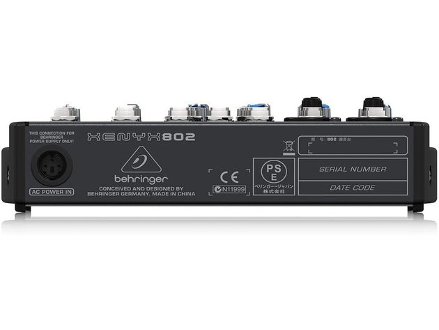 Behringer Xenyx 802 Premium 8-Input 2-Bus Analog Mixer Mic Preamps British EQs- (Used, Damaged Retail Box)