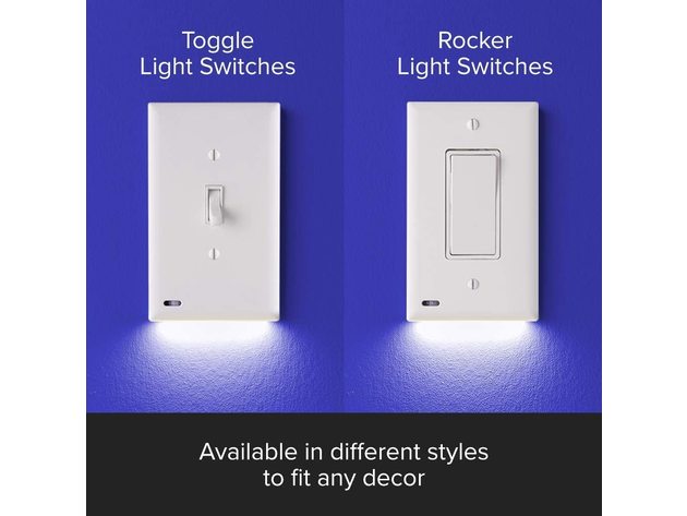 2-Pack LED Mention Light Switch Plate (Rocker)