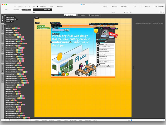 Flux 7 Web Design Tool: Lifetime Subscription