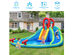 Costway Inflatable Bounce House Kids Water Splash Pool Dual Slides Climbing Wall