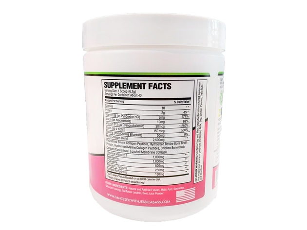 D2Fit (By Jessica Bass) Women’s Pre Workout Multi Collagen (2,500mg) + Biotin (150mcg) - Sour Gummy Worm Flavor, 268 Grams Dietary Supplement