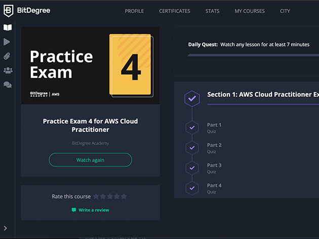 BitDegree Academy AWS Online Courses & Practice Exams