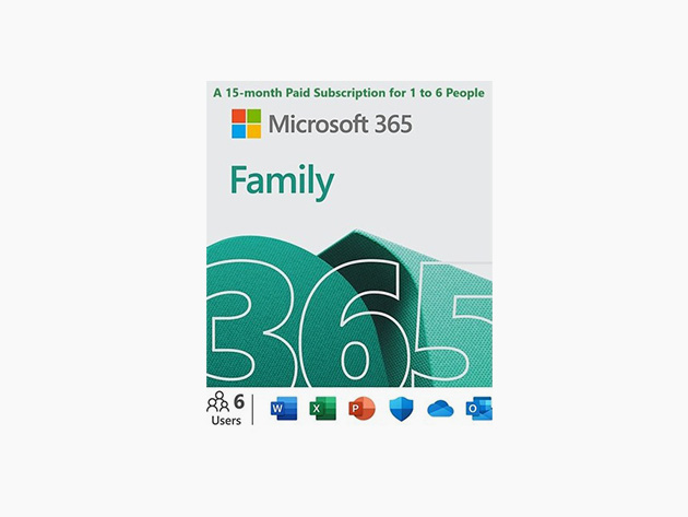 Get 15 months of Microsoft 365 for the family for an extra 20% off