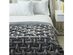 Lmos Stitched Faux Fur Throw Blush (Grey)