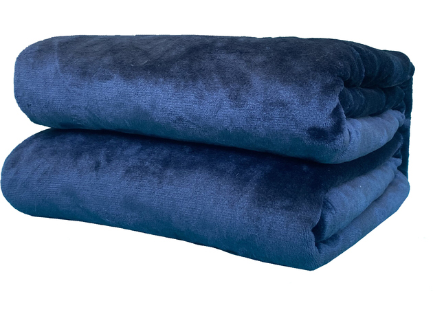 Spyder Flannel Ultra Plush Bed Blanket Interwoven Strength - Twin Blue