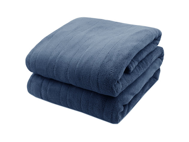 Biddeford Soft Microplush Electric Heated Warming Blanket  Digitalpod - Blue
