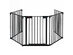 Costway Fireplace Fence Baby Safety Fence Hearth Gate BBQ Metal Fire Gate Pet Black 
