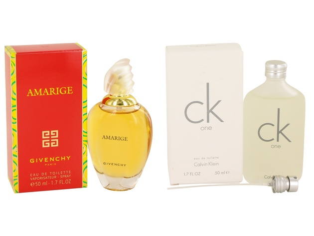 Gift set  AMARIGE by Givenchy EDT Spray 1.7 oz And  CK ONE EDT Pour/Spray (Unisex) 1.7 oz