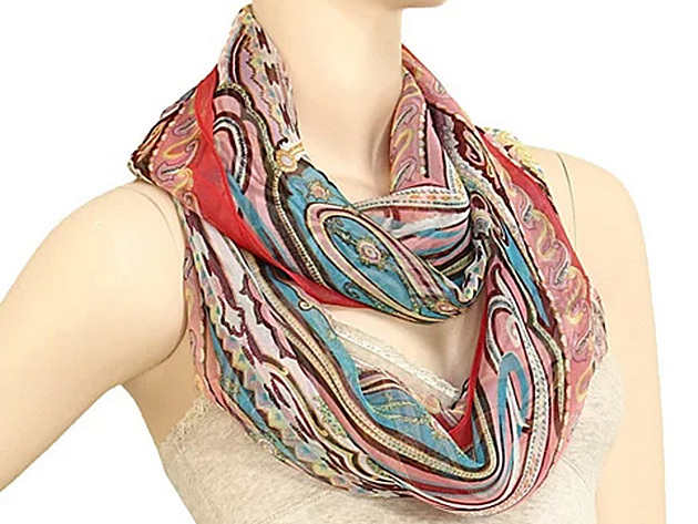 Dream a Little Dream Infinity Scarf (Red)