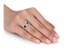 Created White & Created Blue Sapphire 2 Carat (ctw) with Diamond 1/3 Carat (ctw) Engagement Ring and Bridal Wedding Set 10K White Gold - 10