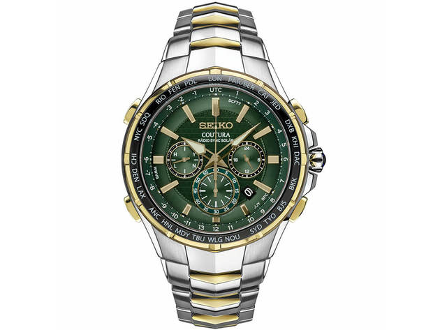 Seiko SSG022 Coutura Radio Sync Chronograph Two-Tone Mens Watch