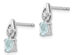 14K White Gold Aquamarine Earrings 2/5 carat (ctw)