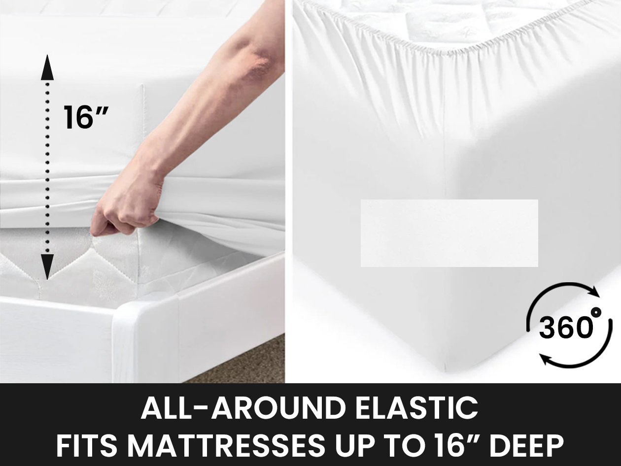Super-Soft 1800 Series Bamboo Blend 6-Piece Sheet Set (White/Queen)