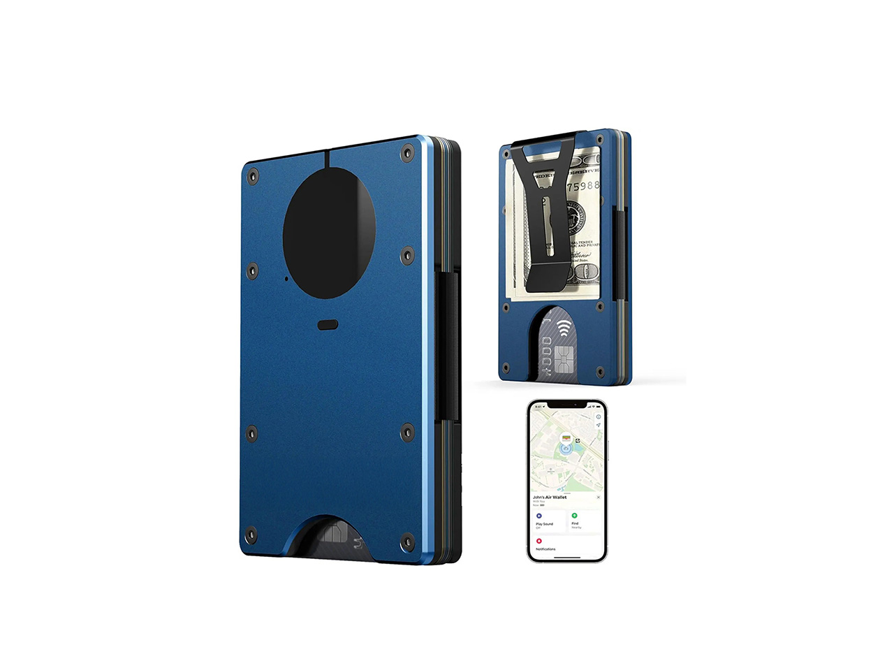 Smart Slim Wallet With GPS and RFID (Blue)