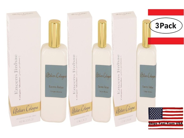 3 Pack Encens Jinhae by Atelier Cologne Pure Perfume Spray 3.3 oz for Women