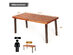 Costway Rectangular Acacia Wood Dining Table Rustic Furniture  Indoor & Outdoor - Red Brown + Dark Brown