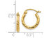 Extra Small Diamond Cut Hoop Earrings in 14K Yellow Gold (2.00mm)
