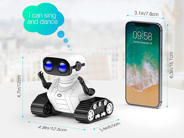 Rechargeable RC Robot for Kids with Music & LED Lights