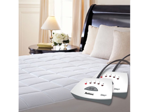 holmes premium quilted heated mattress pad