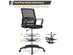 Costway Drafting Chair Tall Office Chair Adjustable Height w/Footrest - Black