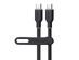 Flexi Pro USB-C to USB-C Soft-Touch Silicone Fast Charge Cable 10FT Black