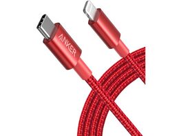 Anker 331 USB-C to Lightning Cable (Red/6ft)