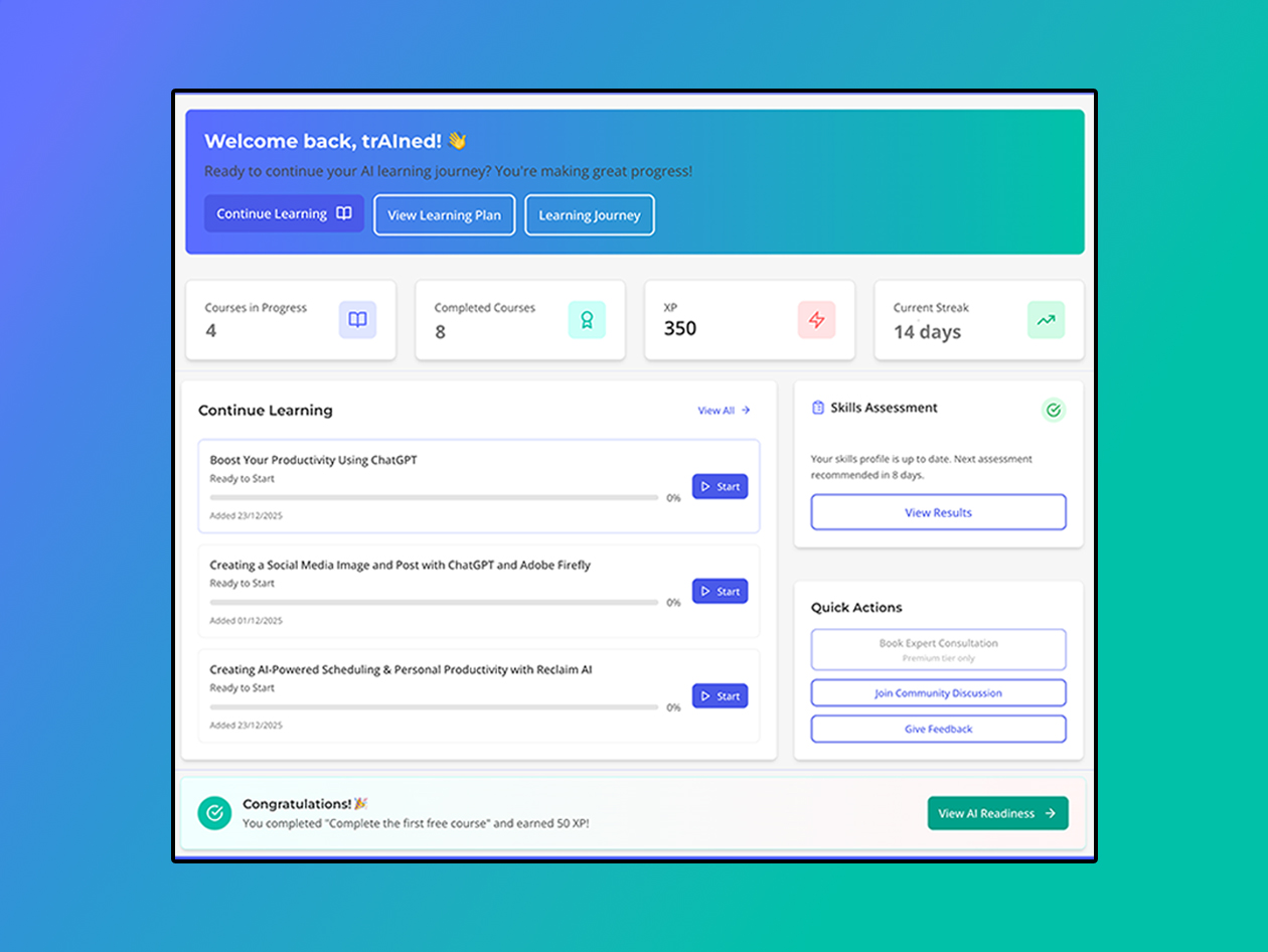 trAInedup.ai Basic Plan: Lifetime Subscription