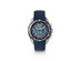 Morphic M66 Series Skeleton Dial Leather-Band Watch (Blue/Silver)