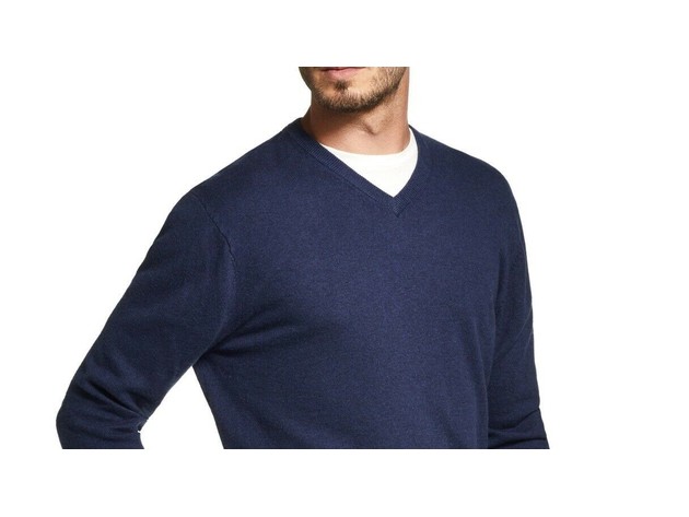 Weatherproof Vintage Men's V-Neck Sweater Blue Size Large