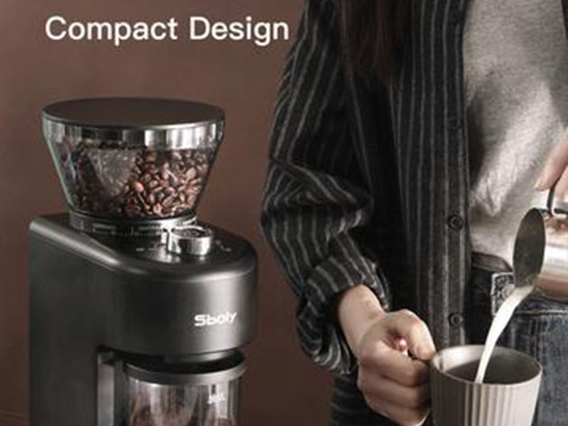 Sboly Automatic 35 Settings Coffee Bean Grinder for Drip French Press 2-12  Cups