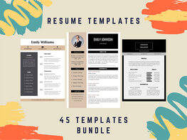 45 Resume Templates + Course Bundle
