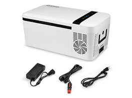 16 Quart Portable Car Refrigerator Mini Cooler/ Freezer Compressor Camping - White