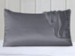 100% Silk Pillowcases with Trim: Set of 2 (Gray)