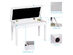 Costway Solid Wood PU Leather Piano Bench Padded Double Duet Keyboard Seat Storage White - White