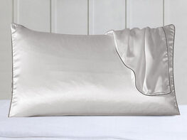 100% Silk Pillowcases with Trim: Set of 2