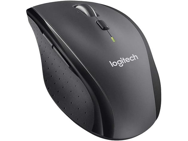 Logitech M705 910-001935 Black 7 Buttons Tilt Wheel USB RF Wireless Optical Marathon Mouse