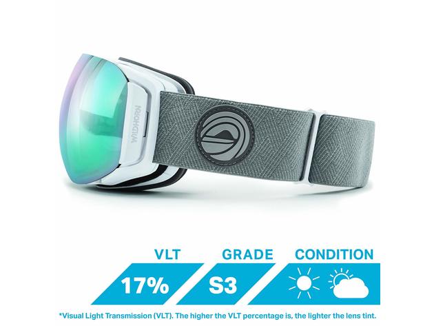 Details about   WildHorn Outfitters Roca Ski/Snowboard Goggles Arctic White/Sapphire Clip Lock 