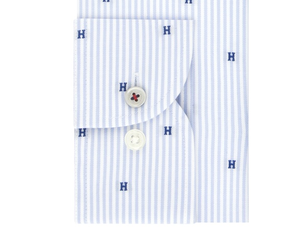 Tommy Hilfiger Men's Performance Stretch Dot-Print Dress Shirt Size 17x34-35