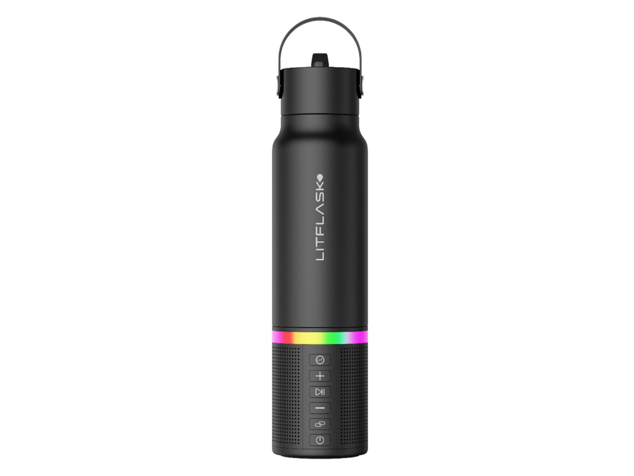 LitFlask 3-in-1 Smart Water Bottle, Bluetooth Speaker & Power Bank with Lights