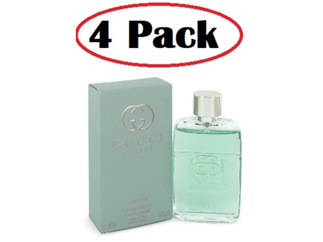 4 Pack of Gucci Guilty Cologne by Gucci Eau De Toilette Spray 1.7 oz