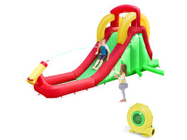 Costway Inflatable Water Slide Bounce House Bouncer Kids Jumper Climbing w/ 480W Blower