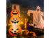 Costway 5 Ft  Halloween Inflatable 3-Pumpkin Stack Blow Up Pumpkin Ghost Yard Decoration 