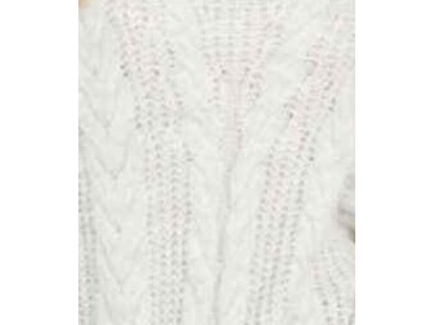 Crave Fame Juniors' Women's Turtleneck Cable Knit Sweater Silver Size Extra Small