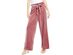 INC International Concepts Women's Velvet Wide-Leg Paperbag Pants Pink Size Medium