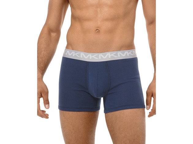Michael Kors Men's 3-Pk. Cotton Boxer Briefs Blue Size Medium