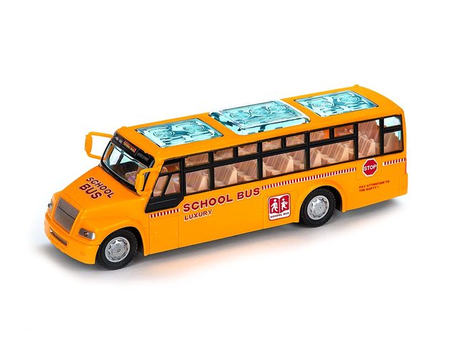Yellow School Bus Toy - B/O - Lights and Sounds
